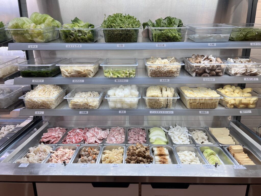 楊國福麻辣湯食材棚右半分