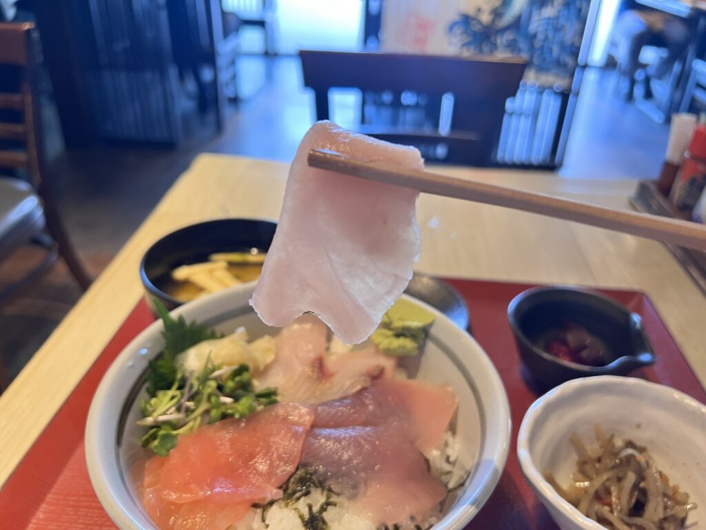 まるがまる鮮魚丼のびんちょう