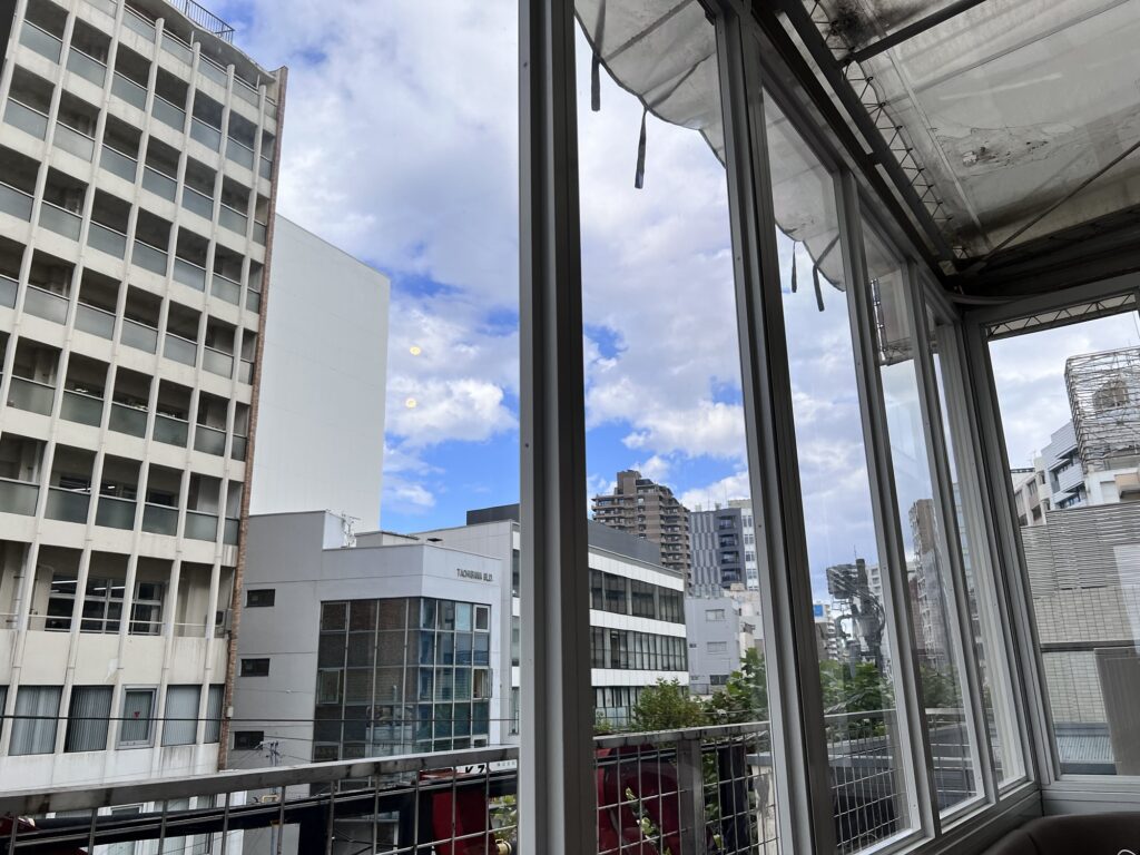 カフェコットンクラブ3F窓からの景色