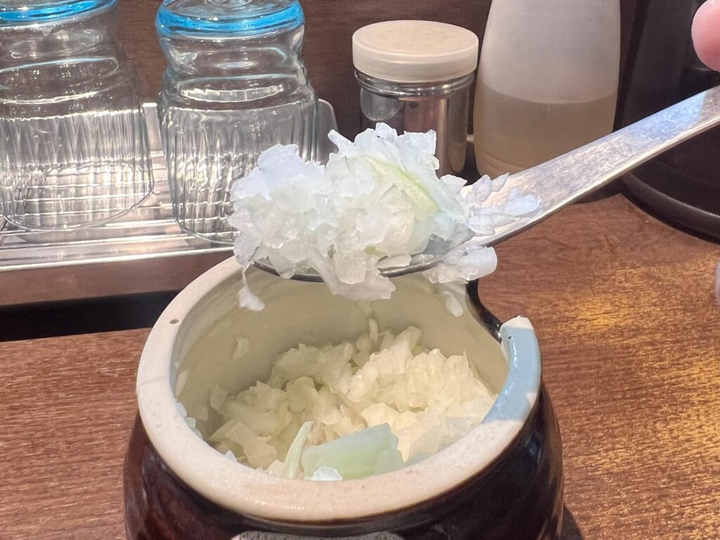 つけ麺屋ひまわり刻み玉ねぎ