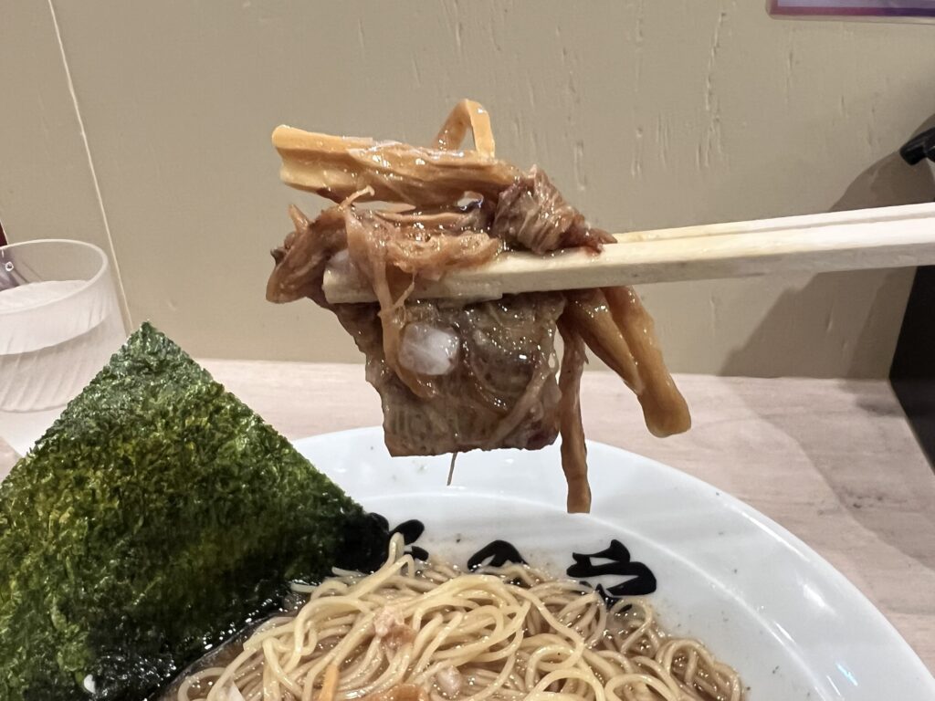 俺の空ほぐしチャーシューと極細メンマリフトアップ