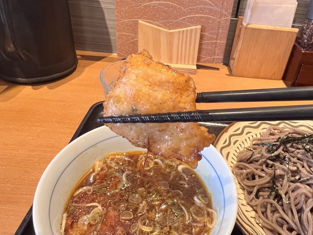 つけ蕎麦安土鶏肉リフトアップ