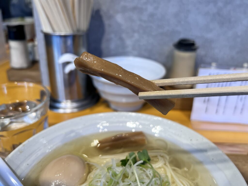 BABA NOODLE HOUSE極太メンマリフトアップ