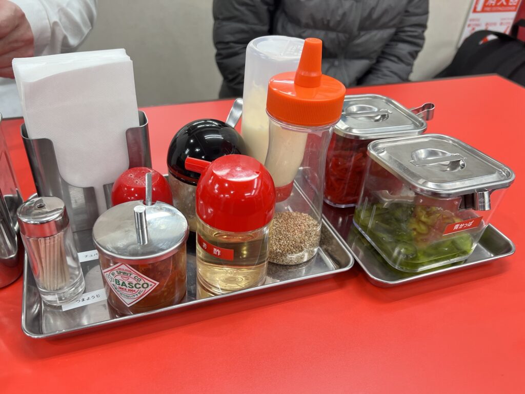 なぎちゃんラーメン卓上調味料