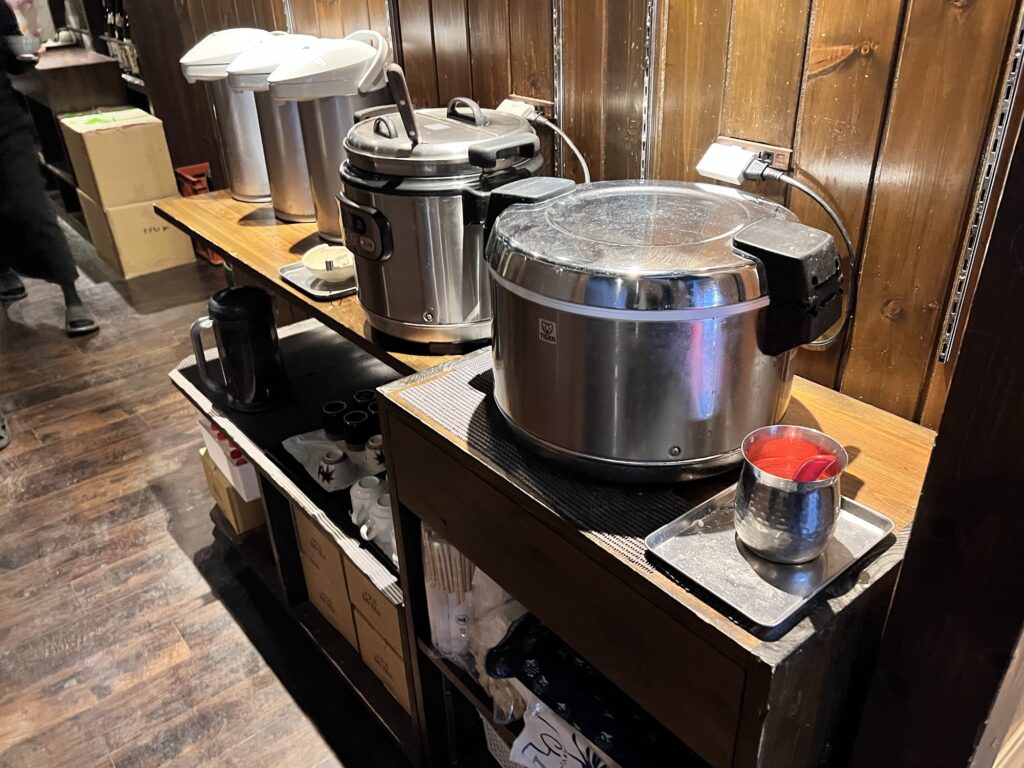 へぎそば昆セルフサービスコーナー