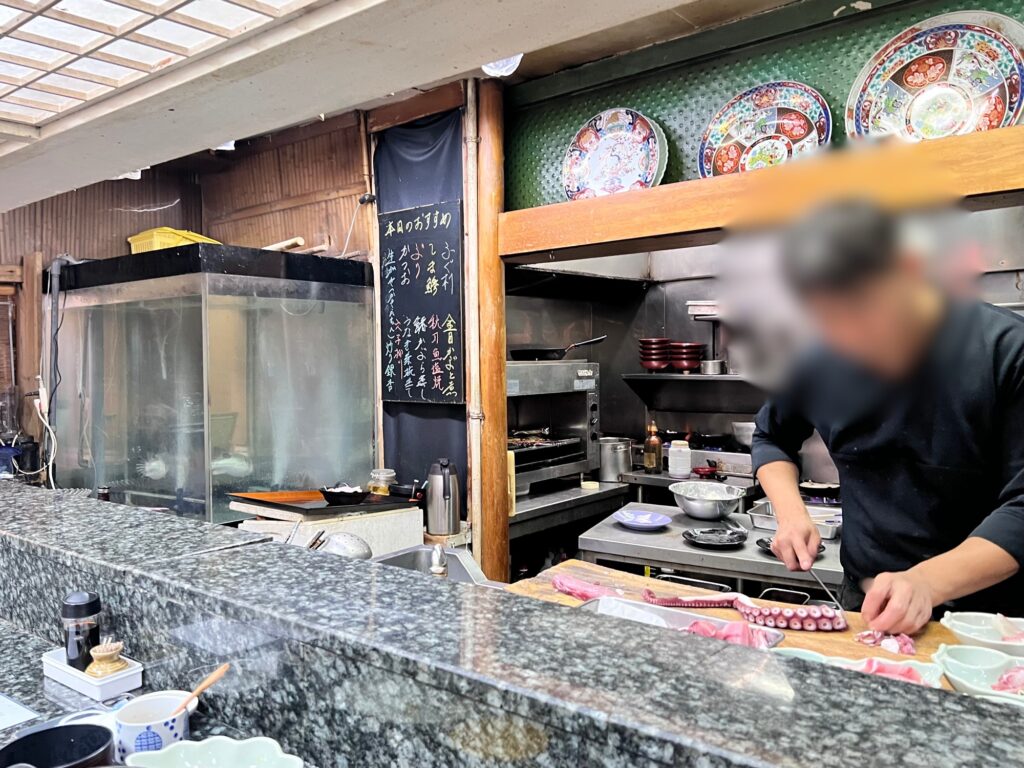 割烹桂厨房風景1