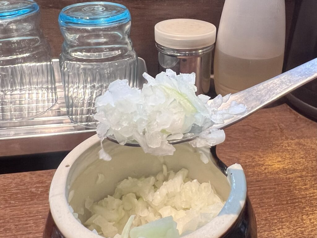 つけ麺屋ひまわり刻み玉ねぎ