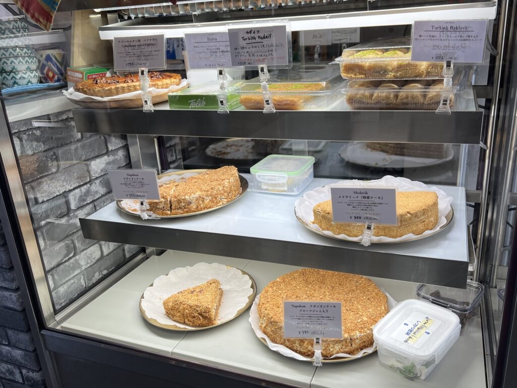 サマルカンドテラススイーツのショーケース