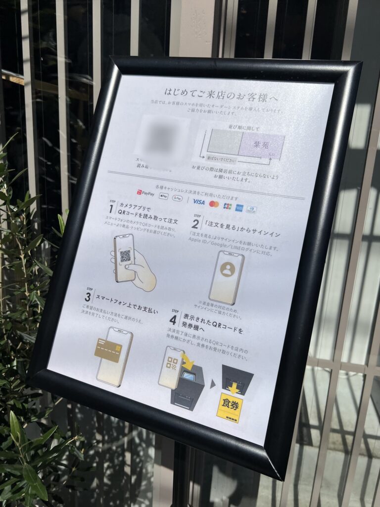 紫苑店頭の案内プレート