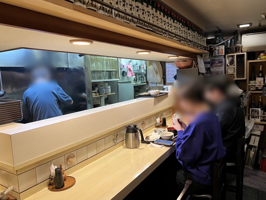 福茶庵カウンター席