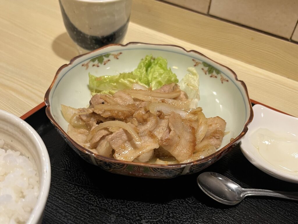 福茶庵豚の生姜焼きアップ