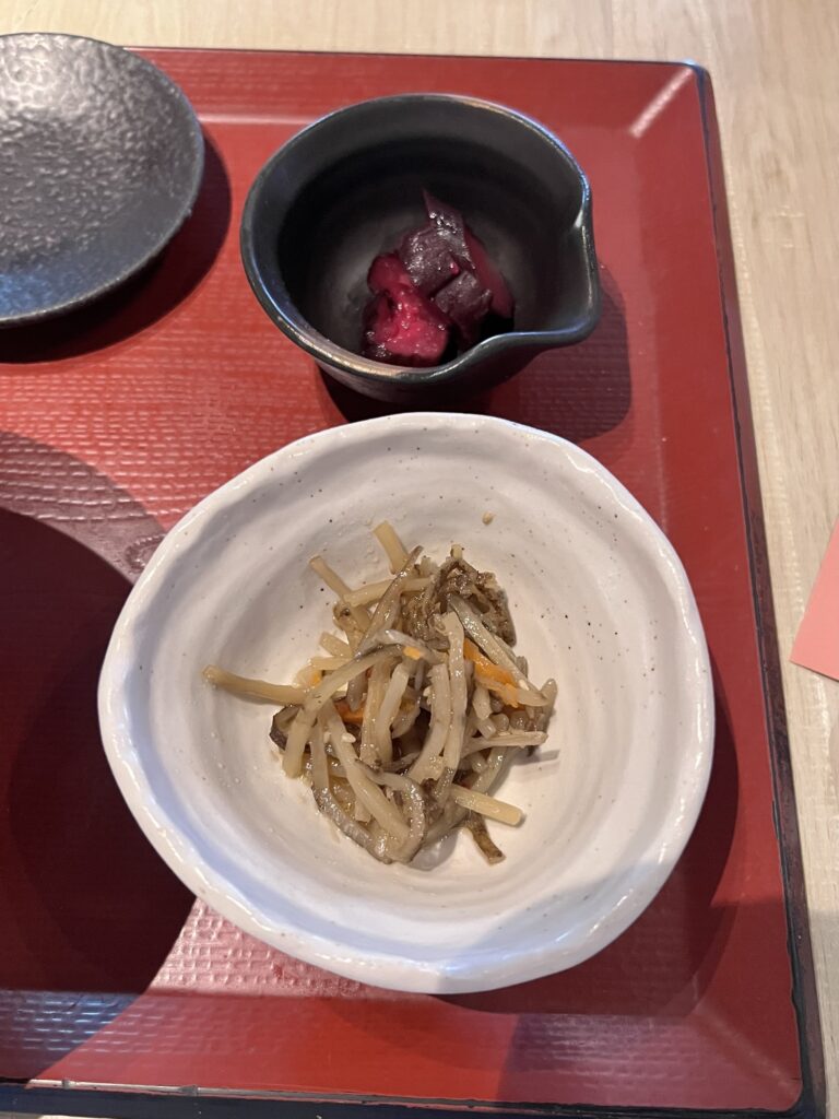 まるがまるしば漬けときんぴらごぼう